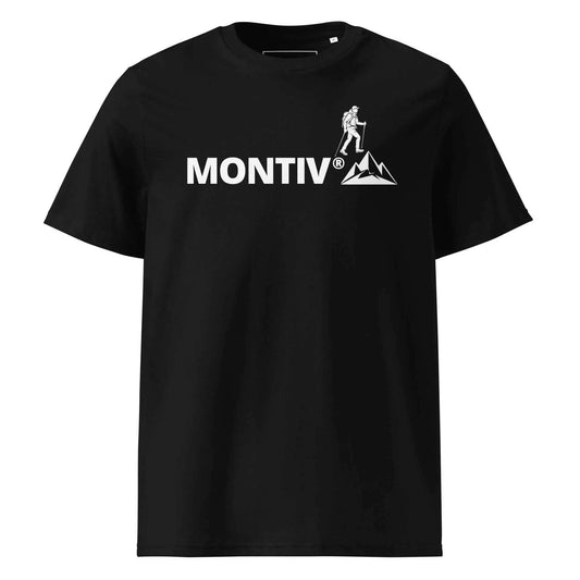 MONTIV® Marken T-Shirt mit Wander-Motiv – Bio-Baumwolle