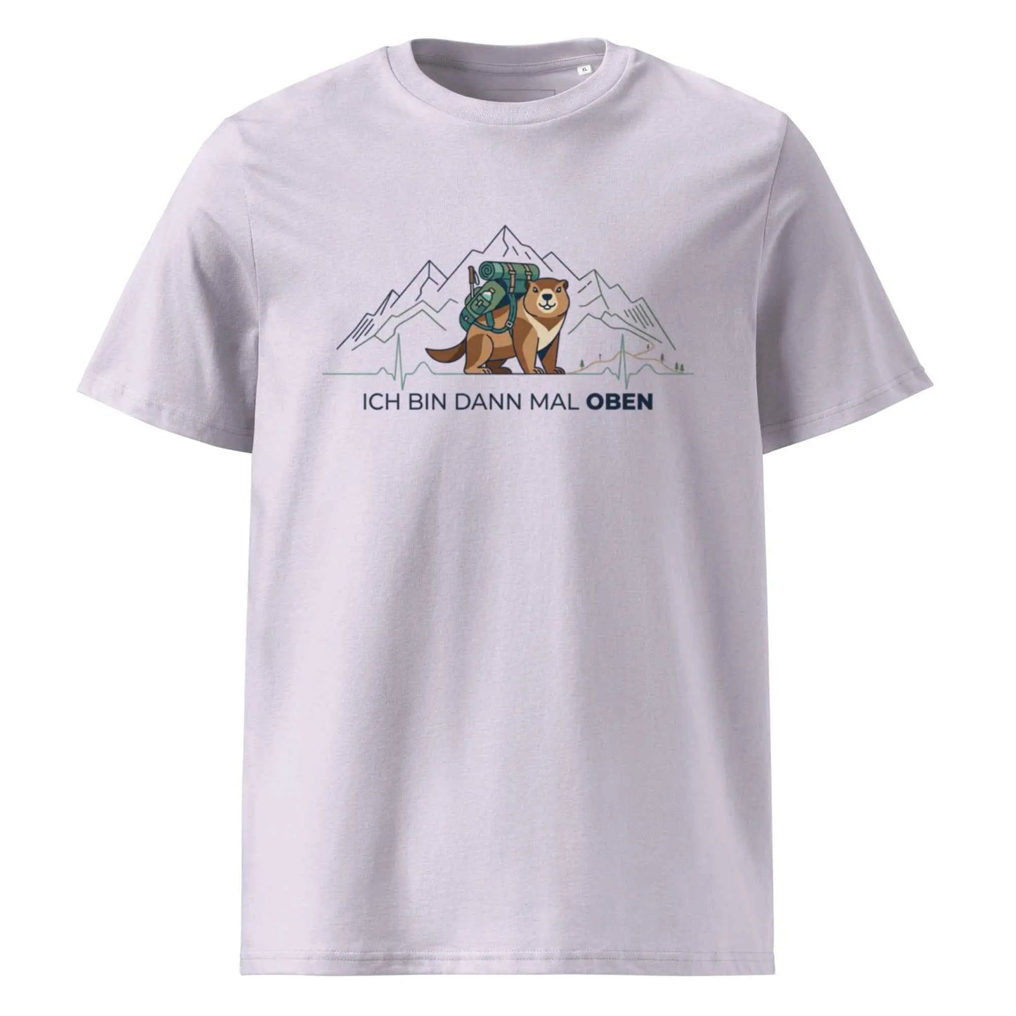 Berg T-Shirt "Ich bin dann mal oben" (Murmeltier) – Bio-Baumwolle