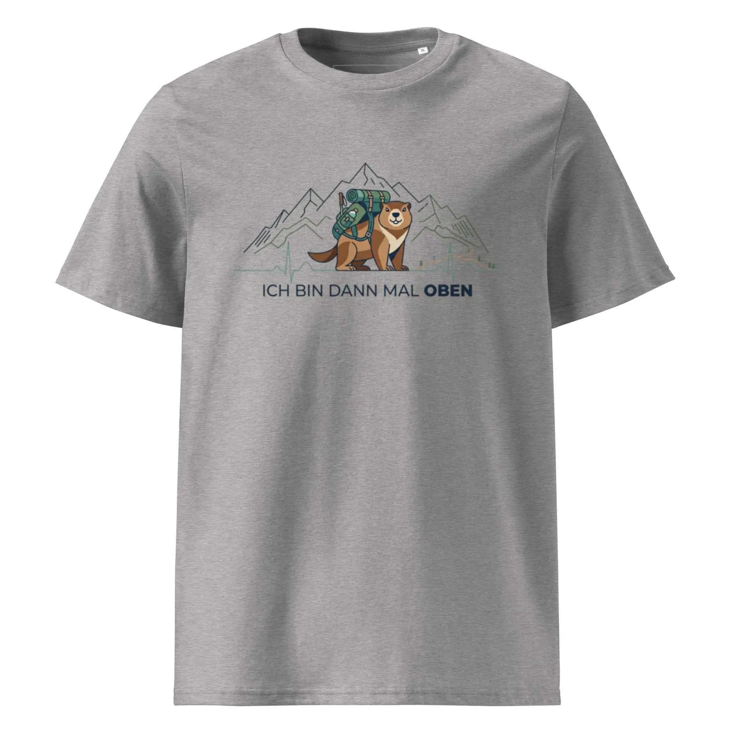 Berg T-Shirt "Ich bin dann mal oben" (Murmeltier) – Bio-Baumwolle