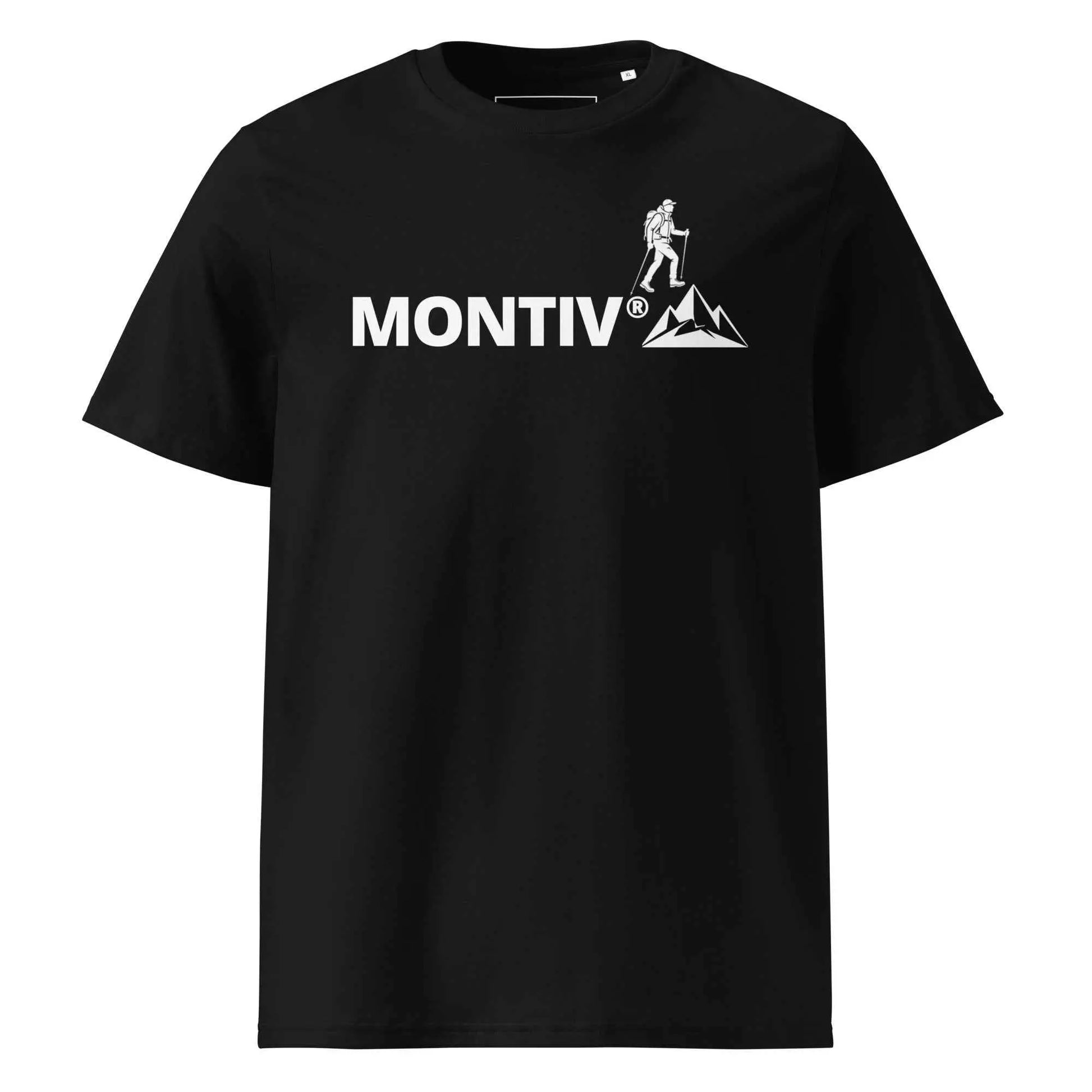 MONTIV® Marken T-Shirt mit Wander-Motiv – Bio-Baumwolle