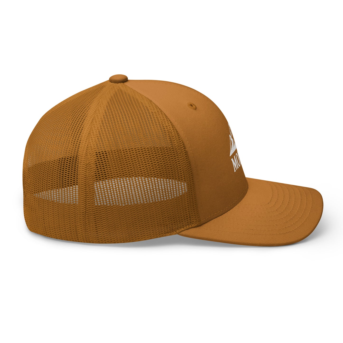 Rückseite vom MONTIV Berg Cap Essential in Caramel mit verstellbarem Kunststoffverschluss