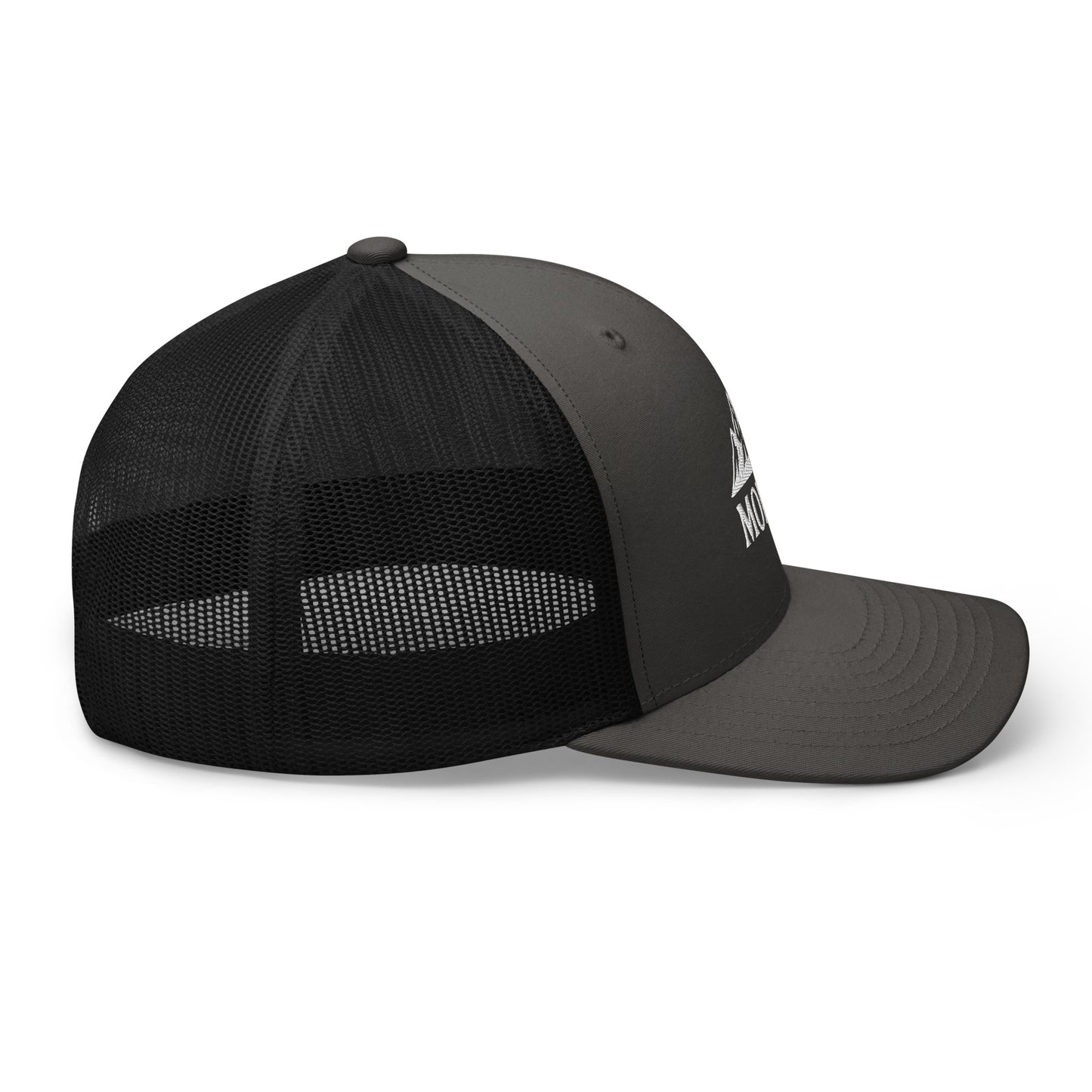 Rückseite vom MONTIV Berg Cap Essential in Charcoal Black mit verstellbarem Kunststoffverschluss