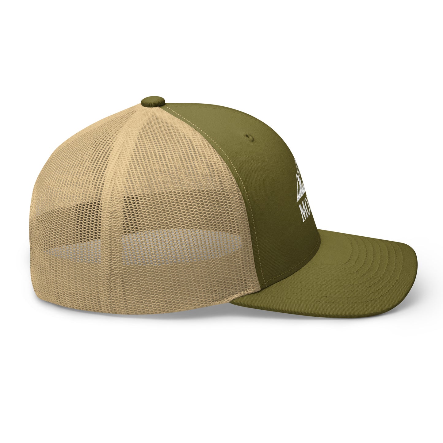 Rückseite vom MONTIV Berg Cap Essential in Moss Khaki mit verstellbarem Kunststoffverschluss