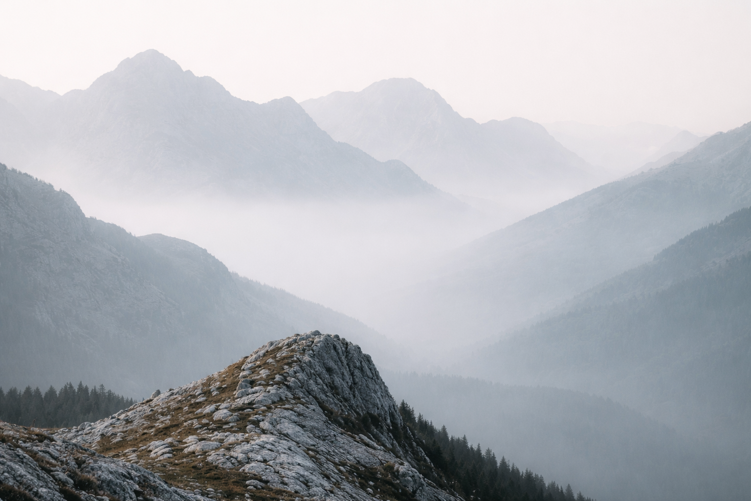 Blick auf Berglandschaft